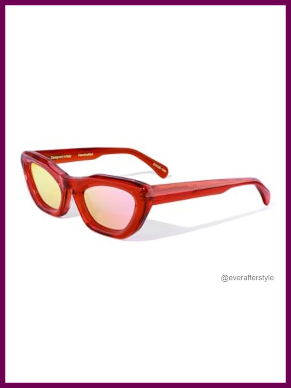 Cat Eye Acetate Sunglasses UV400 Nylon Lens Small Face Full Frame